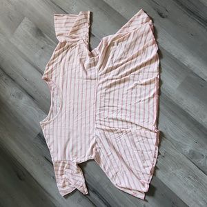 Pink striped flowy top